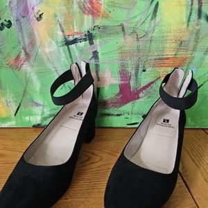 White Mountain Makayla Block-Heel Elastic Strap Dress Pumps